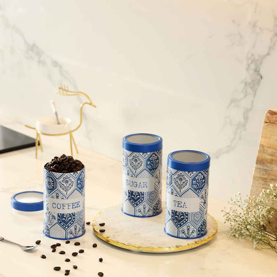 JARSOME Maroc Collection Airtight Kitchen Container Set | Moroccan Blue