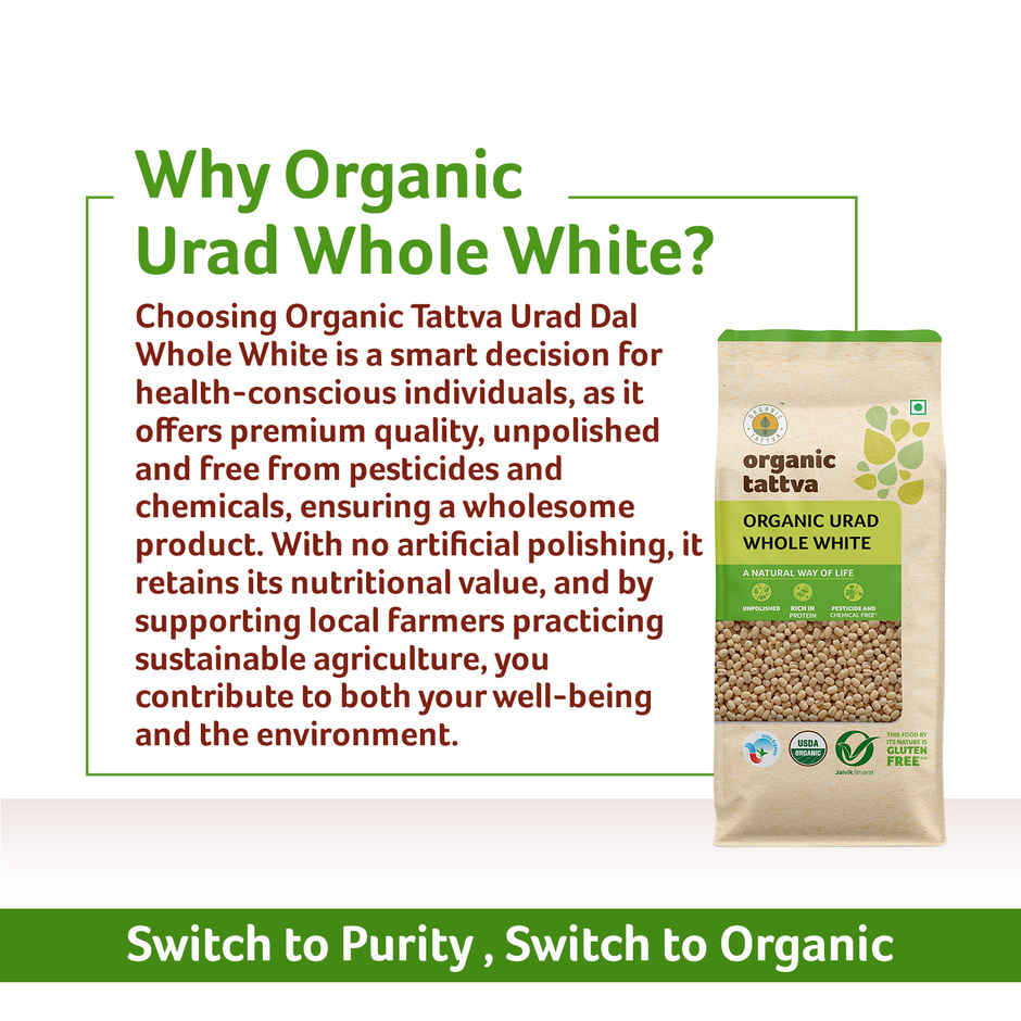 Organic Tattva Whole White Urad Dal