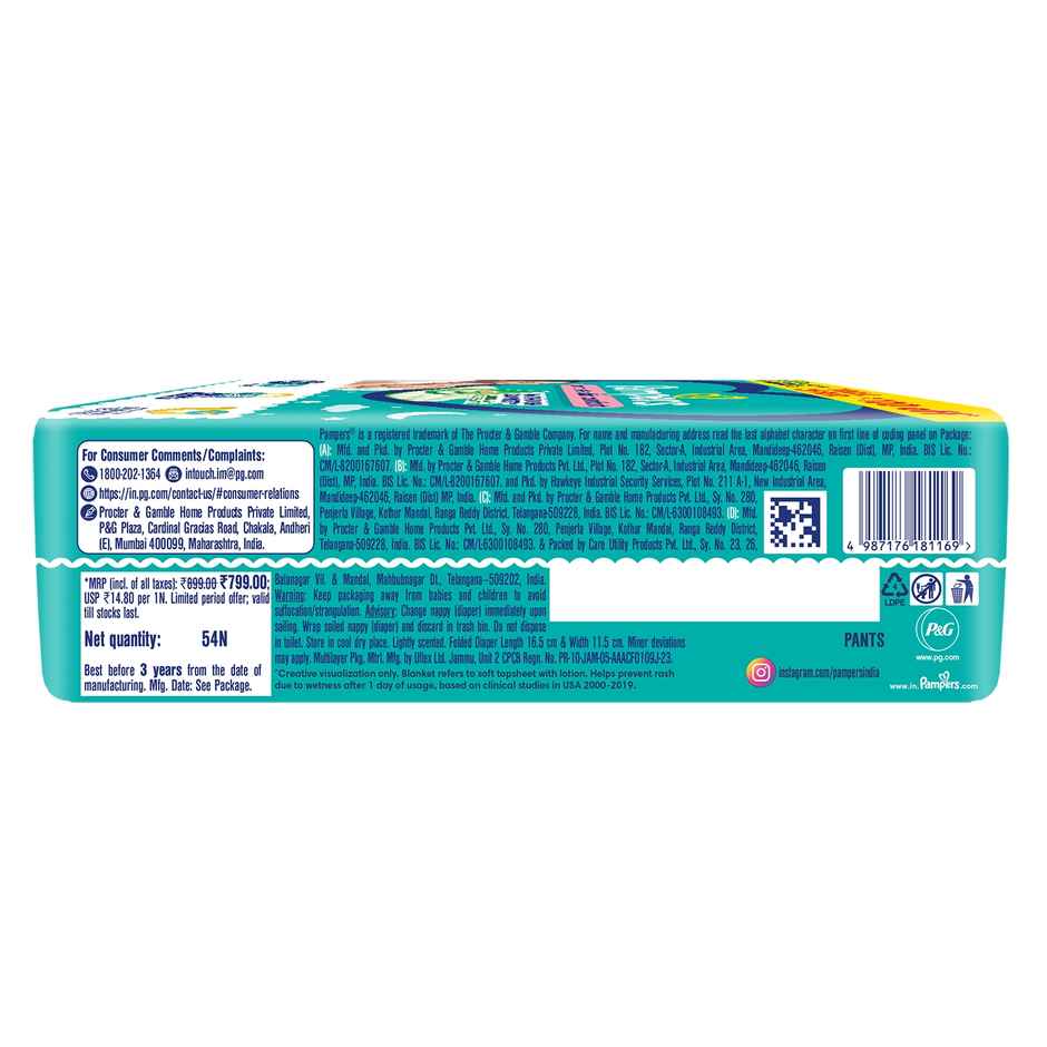 Pampers All Round Protection Pant Style Diaper | NB | 54 pcs