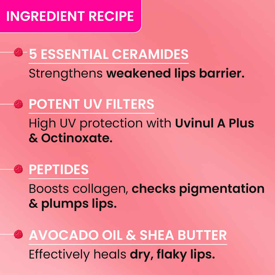 Dot & Key Ceramide & Peptide Barrier Repair Lip Balm SPF 50, PA+++ Plush Pink