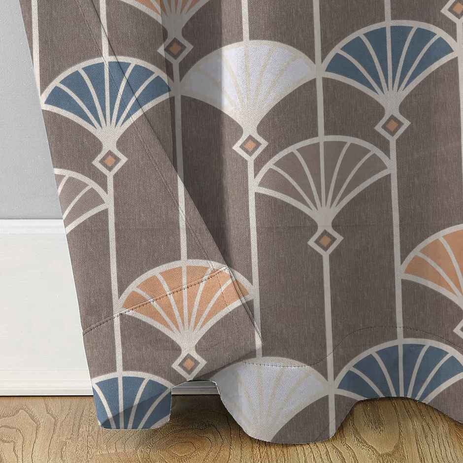 BAY6 Polyester Long Door Curtains - Set of 2 - (8x4 ft) - Multicolor