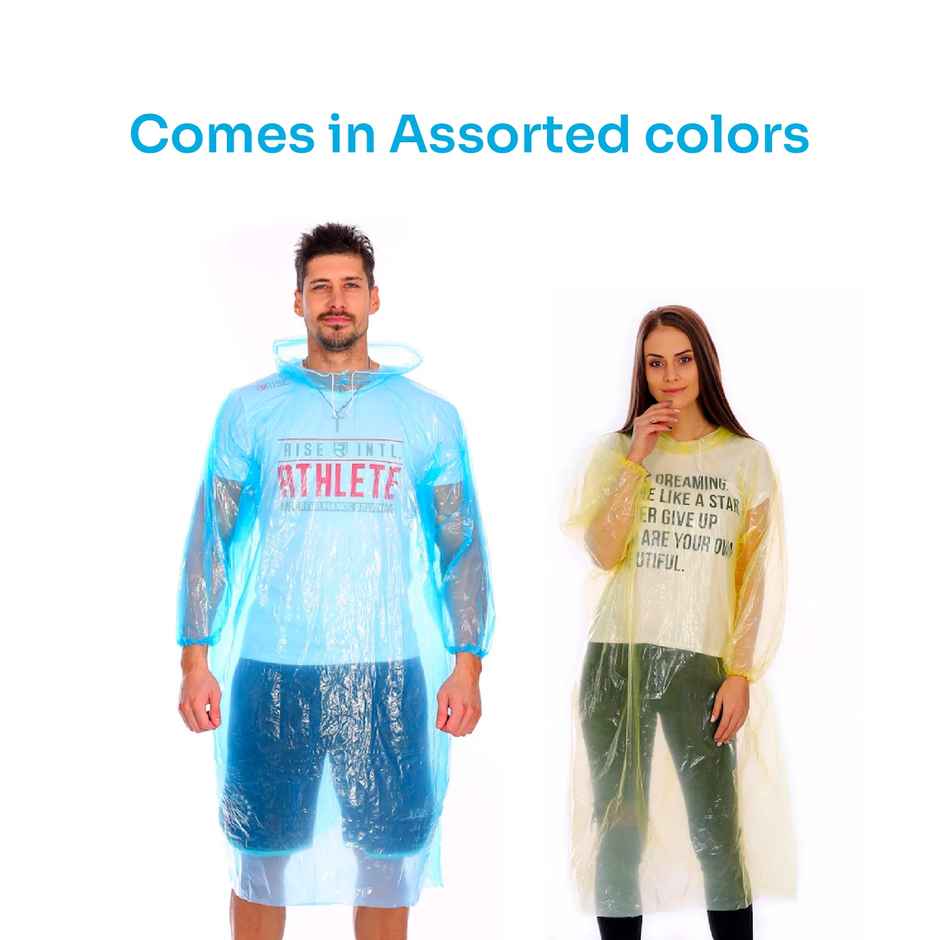 Urbanfix Unisex Disposable Waterproof Rain Card | Pocket Size| Reusable & Easy to Carry | Free Size