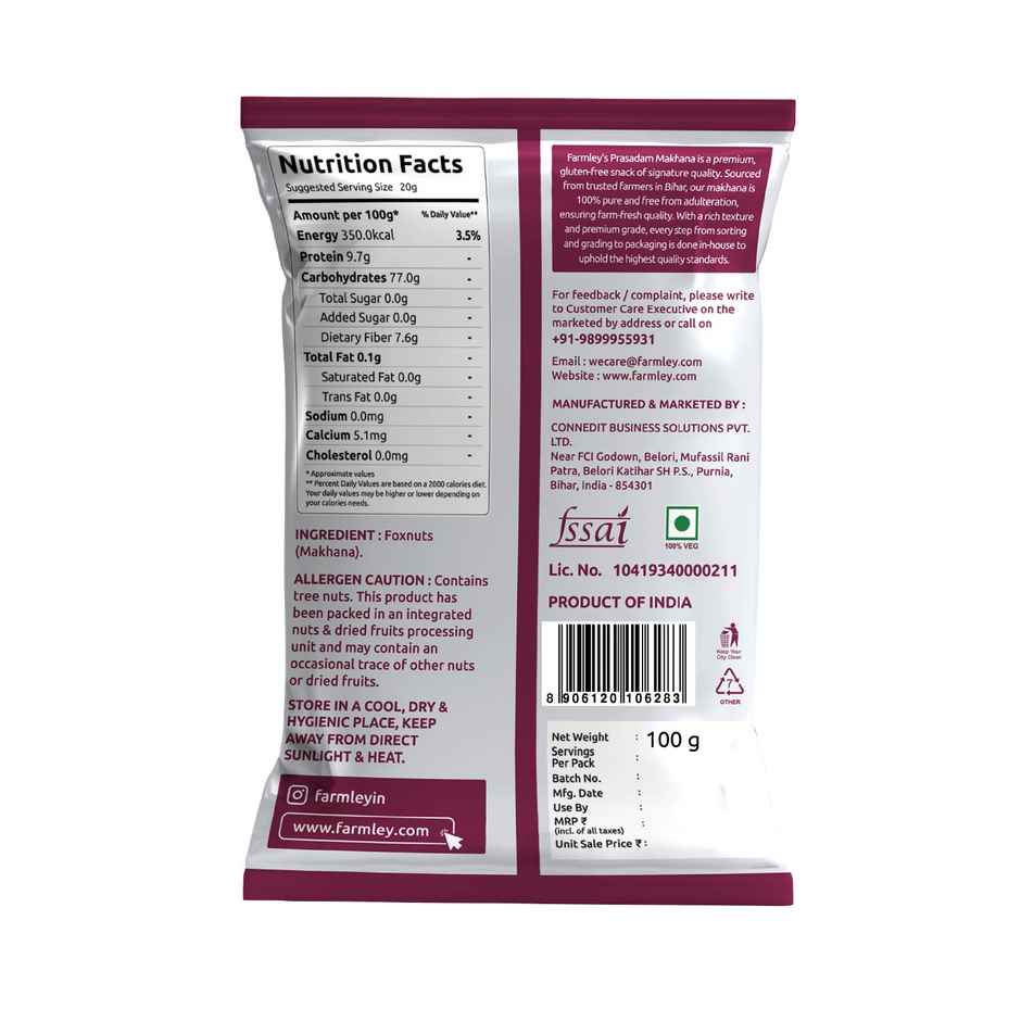 Farmley Prasadam Makhana - Fit For Fasting | Foxnuts