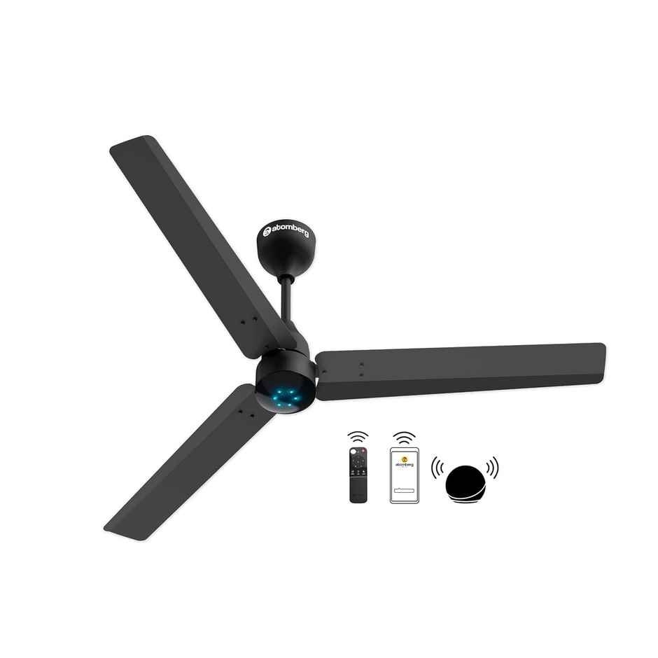 Atomberg Renesa BLDC Ceiling Fan,1200mm,Remote Control,BEE 5 star ,LED Indicators,Midnight Black