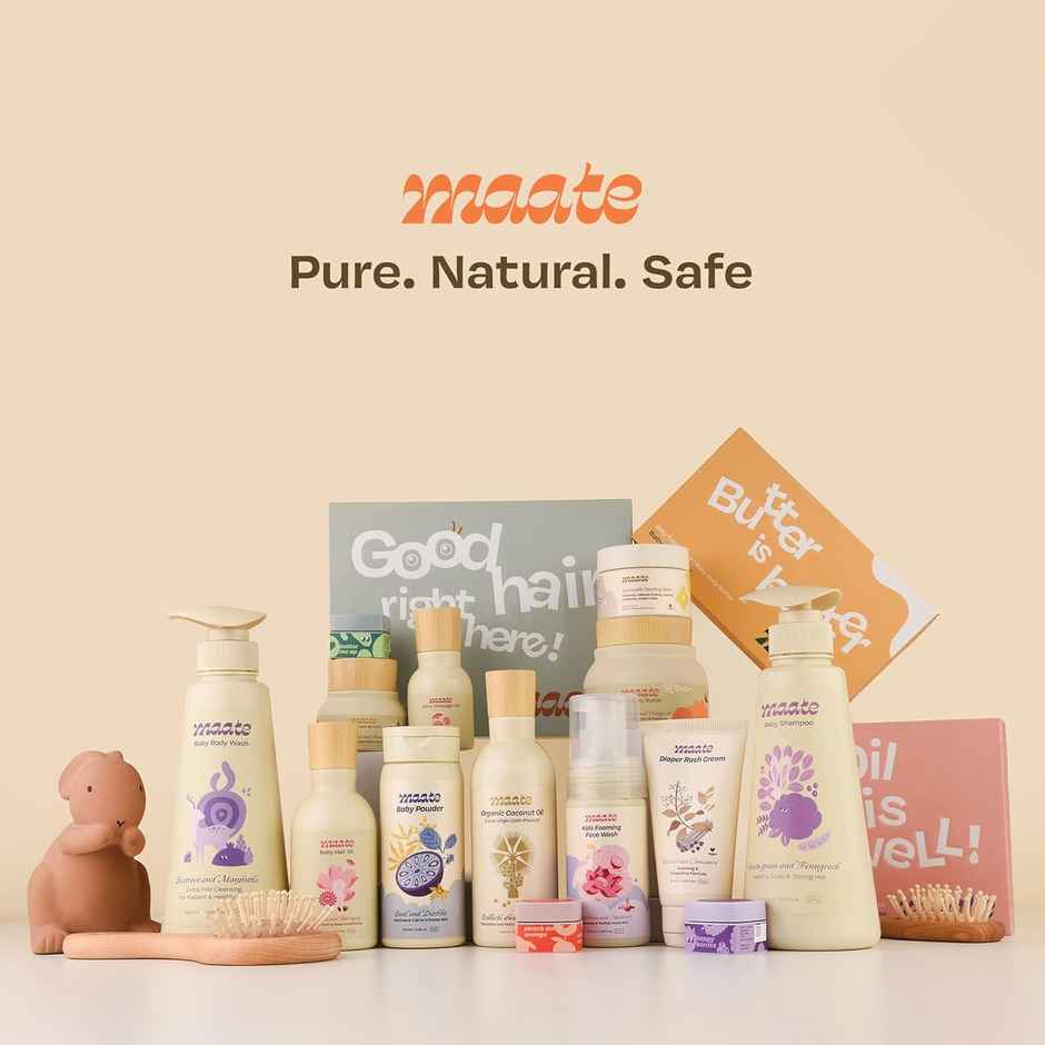 Maate Kids Foaming Face Wash With Ayurvedic Herbs Holy Lotus & Mulberry Baby For 3-12 Years
