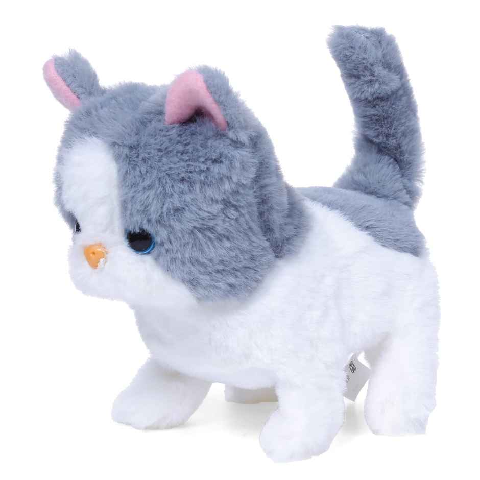 Hamley's Rowan Sasha Walking Cat Walks, Meows, Wags Its Tail, Fun & Interactive Soft Toy For Kids