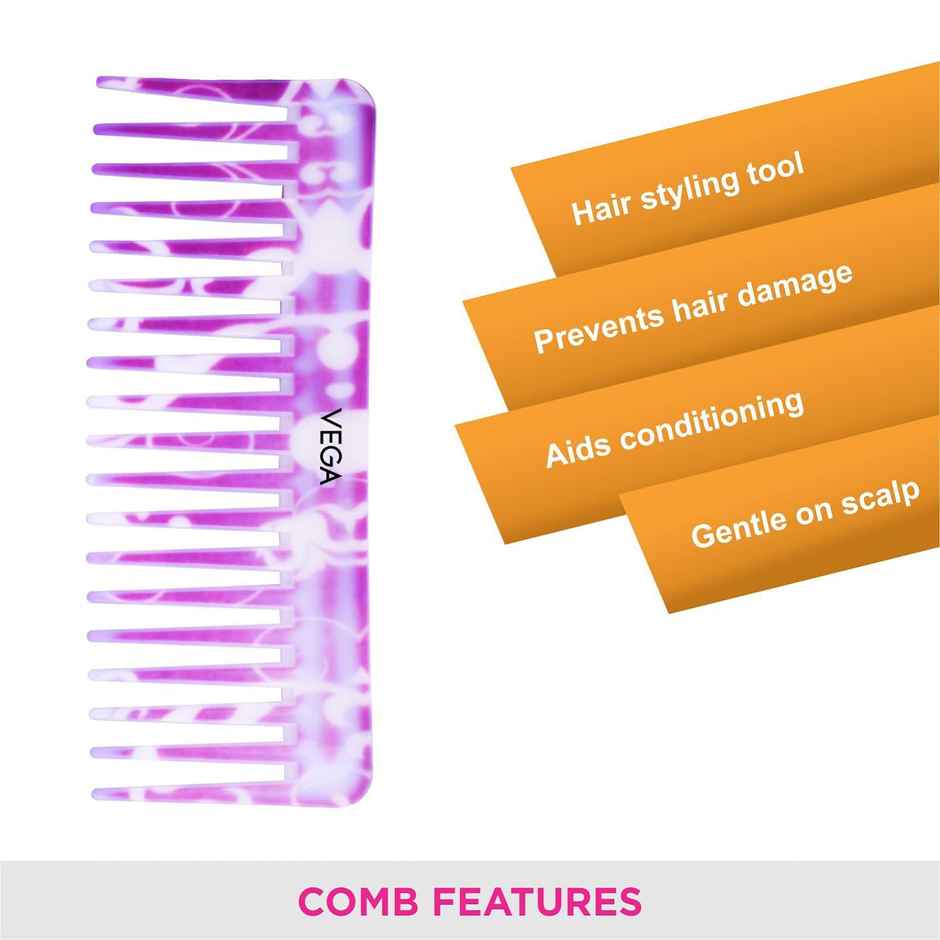 VEGA Lilac Shampoo Comb for Men & Women, (1268)