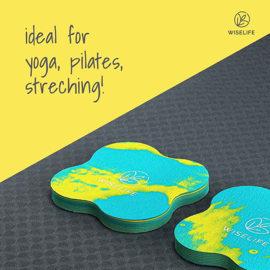 Wiselife 16mm Knee & Elbow Cushion Pad - Aqua Yellow (Set of 2)