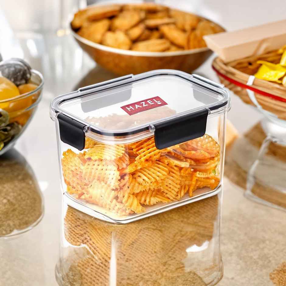 HAZEL Plastic Rectangle Container - 1500 ml Airtight | Leak Proof | Microwave Safe
