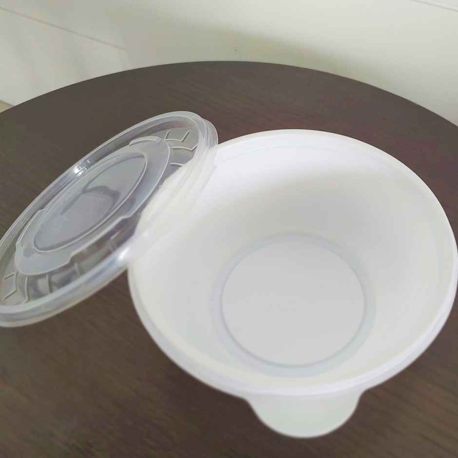 Vinay Trading Plastic Round Reusable Container with Lid 750ml Pack of 6