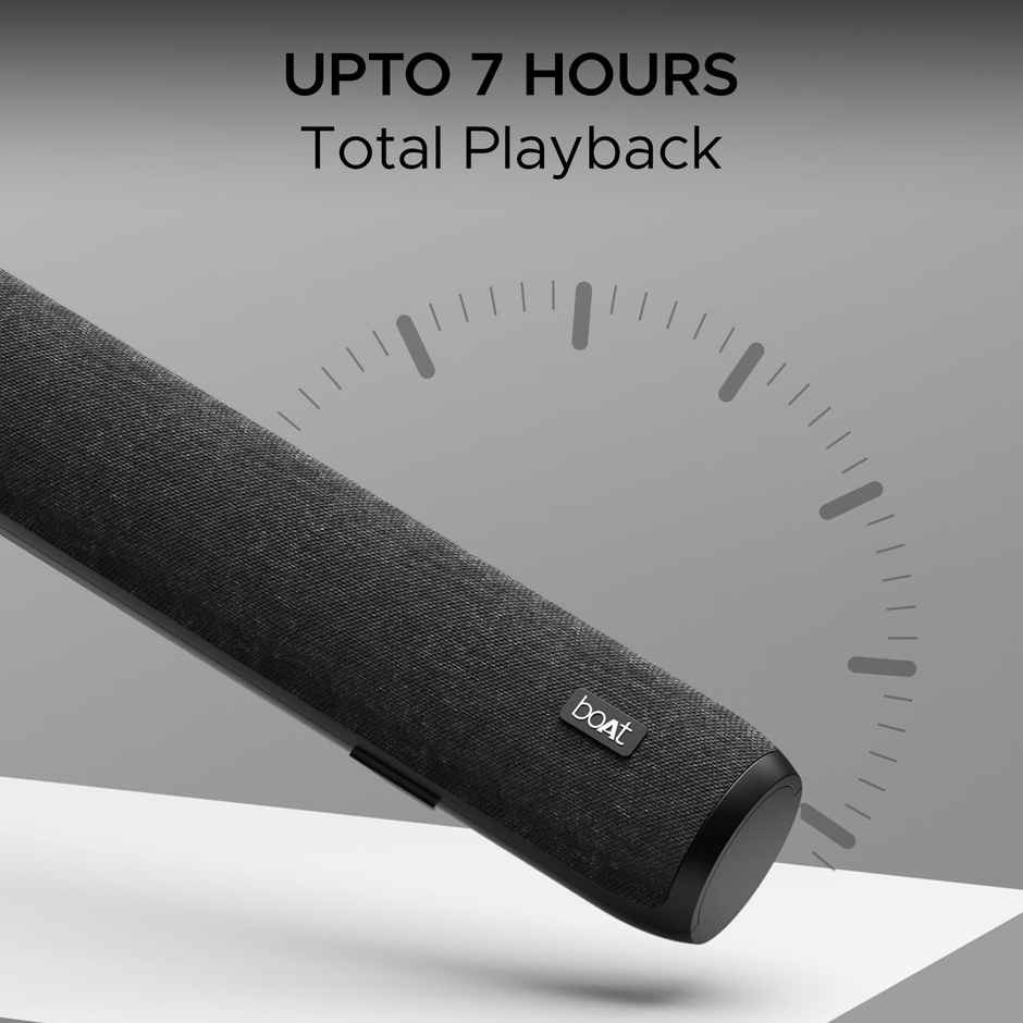 boAt Aavante Bar 600, 25W Signature Sound, 2.0 CH with Dual Passive Radiators, 7 HRS Battery, Multi Connectivity, Bluetooth Sound Bar, Soundbar Speaker - Jade Black