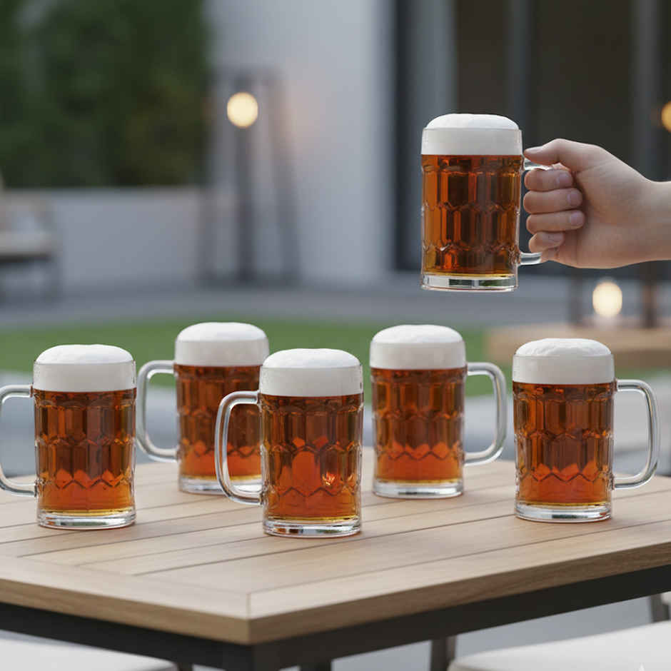 Fructose Beer | Juice | Milkshake Mug Set | 6 pcs | 260 ml Each | Yera Glassware