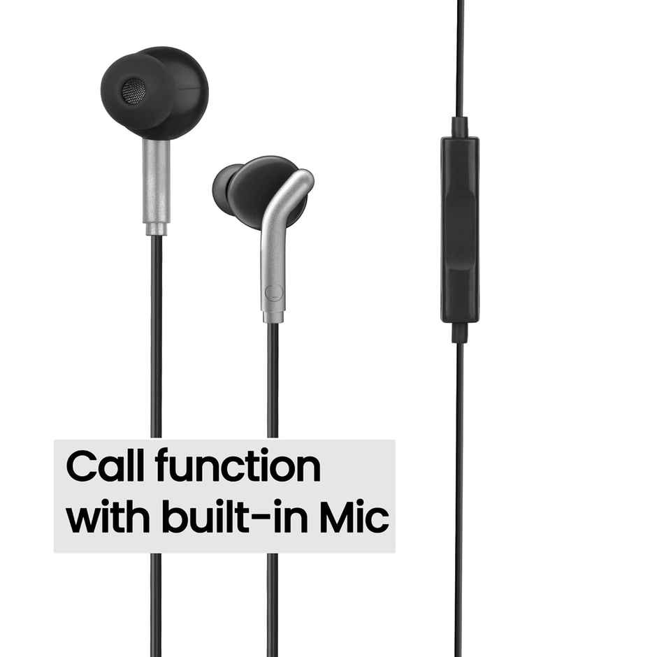 Zebronics Bro Wired Earphones With Mic 3.5Mm Jack 10Mm Drivers Phone Tablet Compatible Black Combo