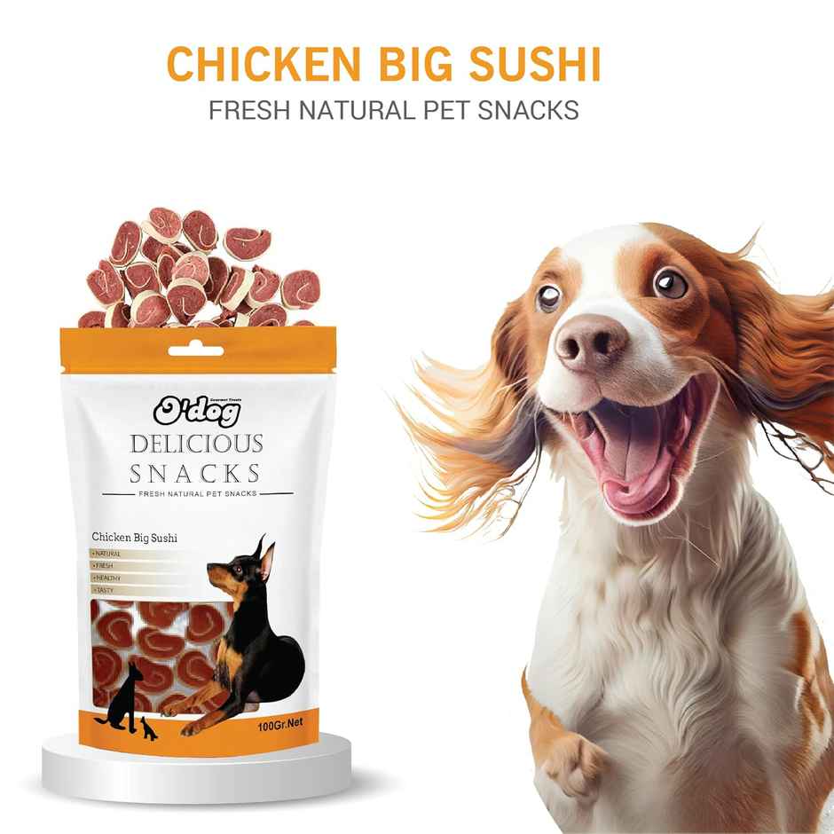 O'Dog Real Chicken Big Sushi Dog Treats