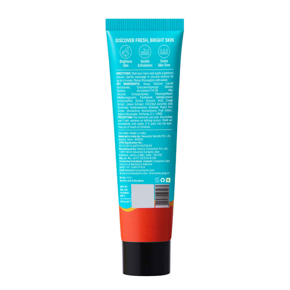 Pilgrim Vitamin C GEL FACE WASH Kakadu Plum and Lime Pearl Mini