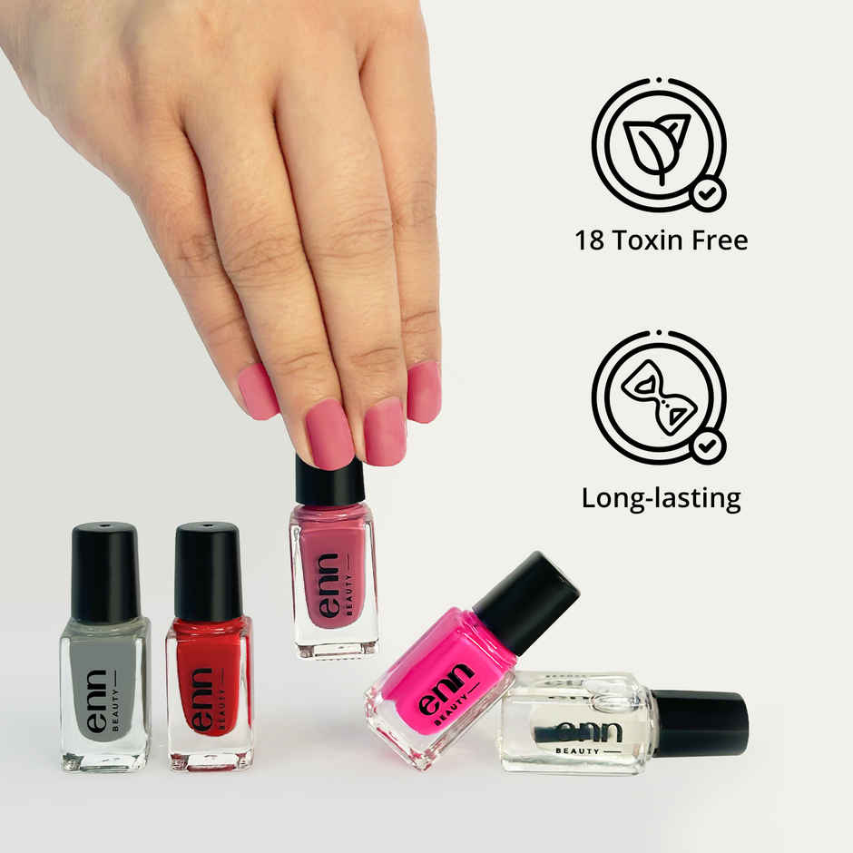 ENN Beauty Extra Shine Nail Paint Kit With Ghee - Glam Party