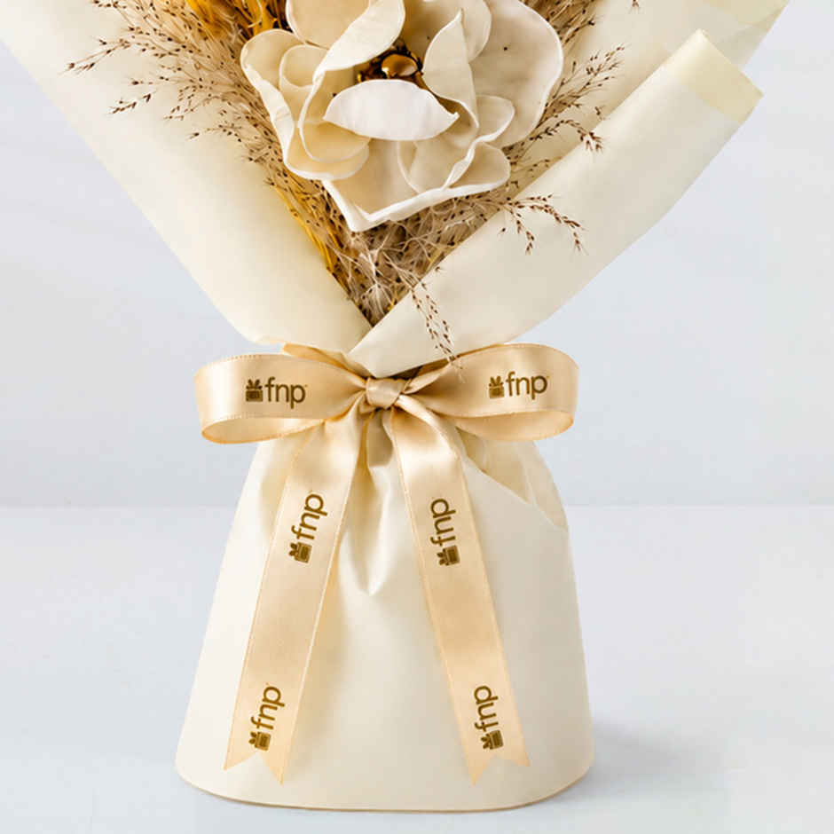 Autumn Shola Pith Flower Story Bouquet | Gift Set | FNP
