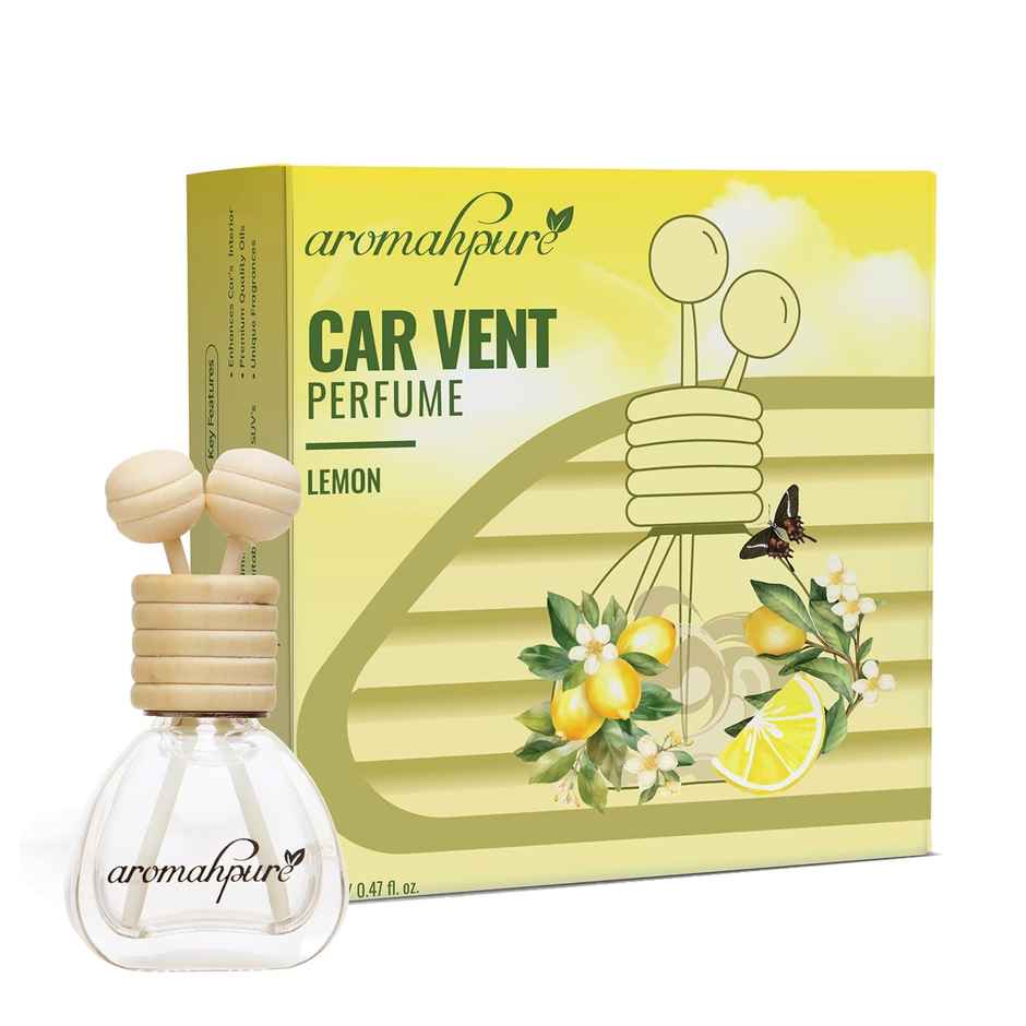 Aromahpure Car Perfume Vent Clip with Wooden Reed Stick | Lemon Fragrance