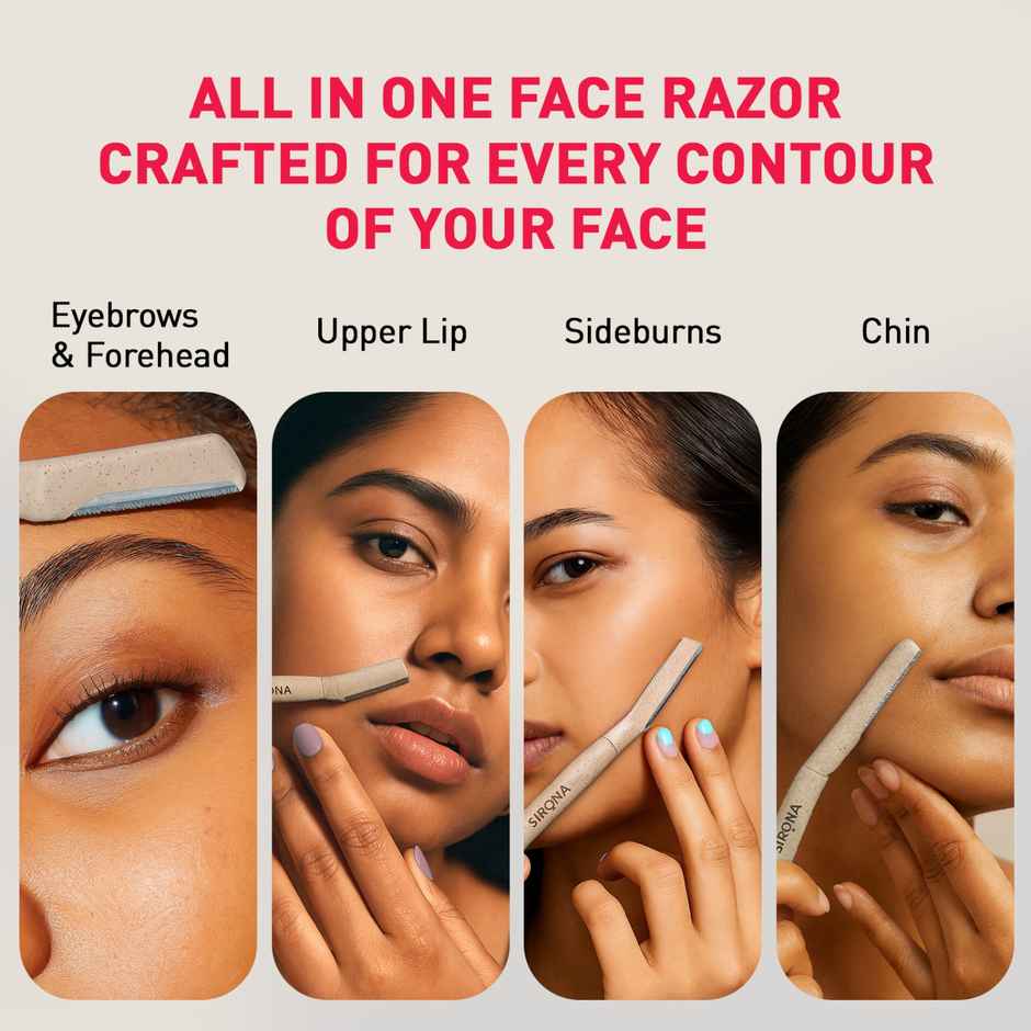Sirona Reusable Face Razor for Women Facial Hair | Instant & Painless Hair Removal