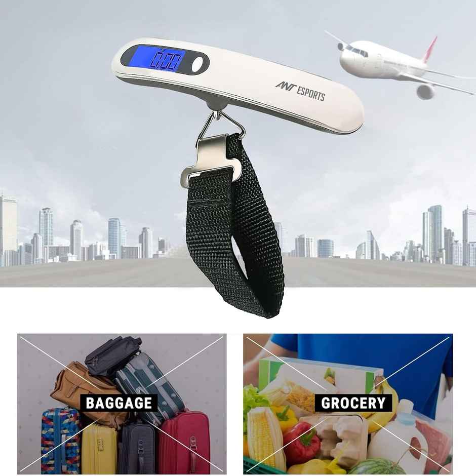 Ant Aels020 Portable Digital Luggage Weighing Scale | White - 1 Unit