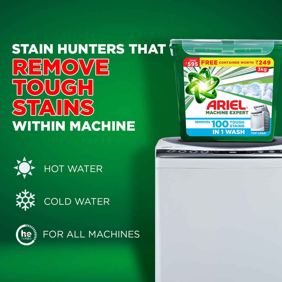 Ariel Machine Expert Detergent Powder Top Load Cannister Free | For Washing Machine