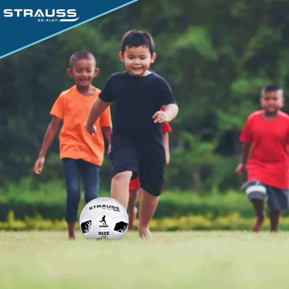 Strauss Champ Football, Size 3, White (for Kids)