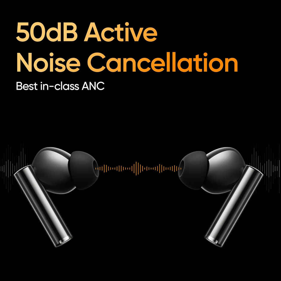 Realme Buds Air 5 Pro Wireless In-Ear Earbuds With 50Db Anc Realboost Dual Coaxial - Sunrise Beige