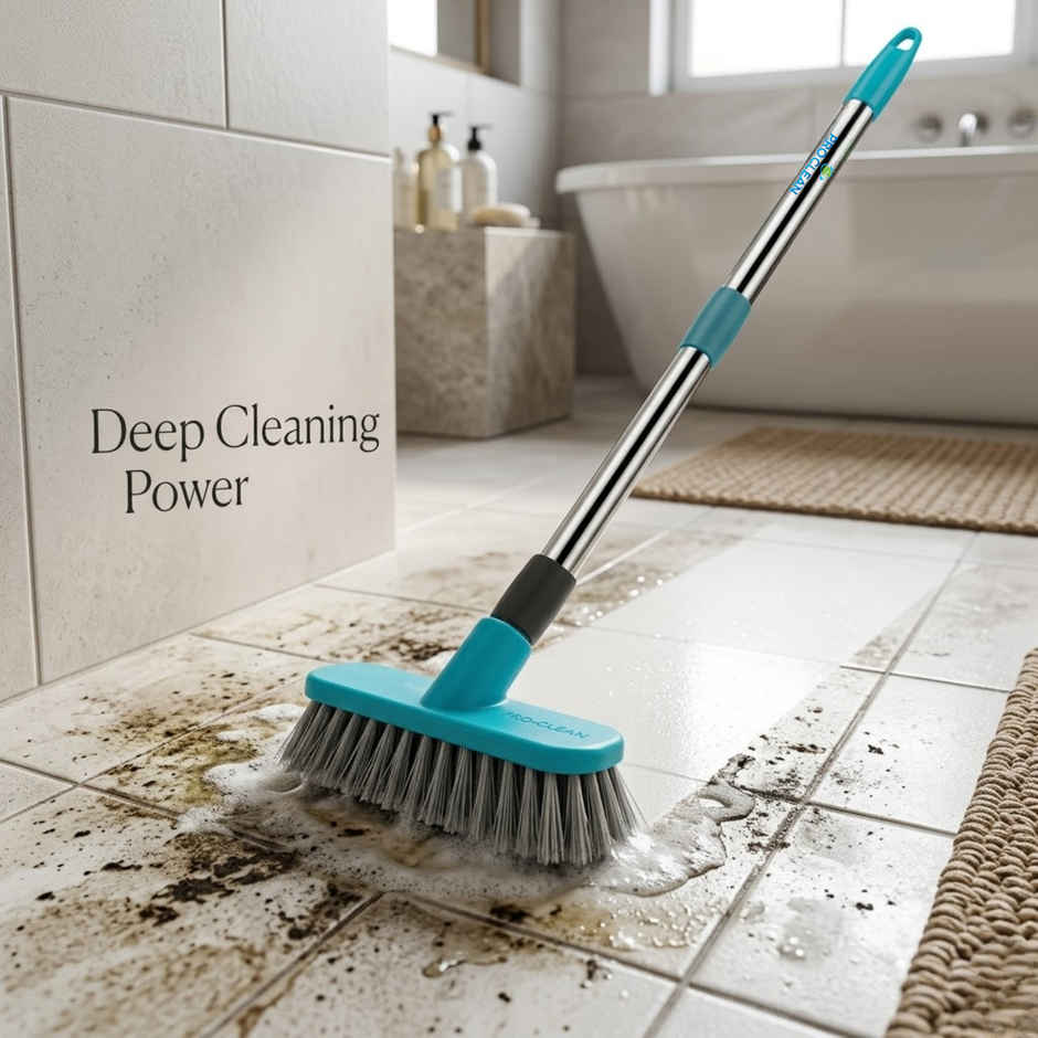 Proclean Hardy Brush - Small | 6 Inch | With SS Handle | Bathroom Brush | 31 Inch
