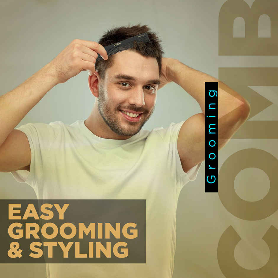 VEGA Grooming Hair Comb - Hmbc-109 (Black)