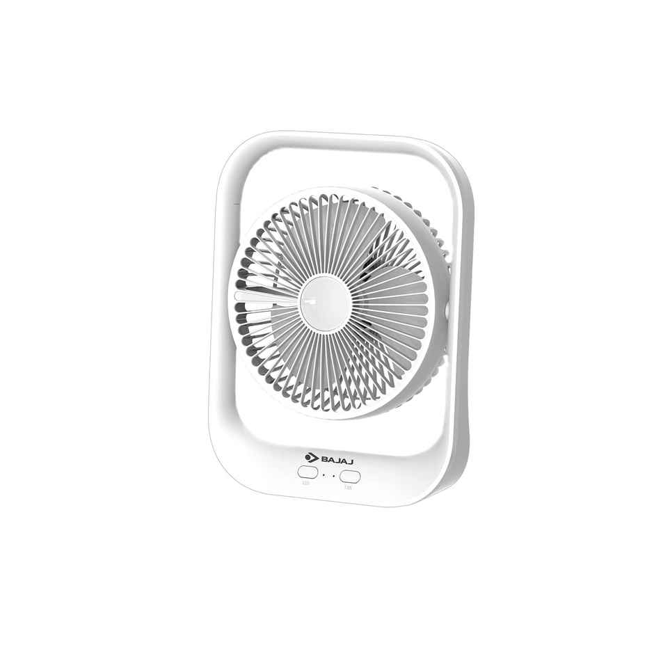 BAJAJ PYGMY USB Portable Fan, 178mm, LED Light, Silent Operation, White