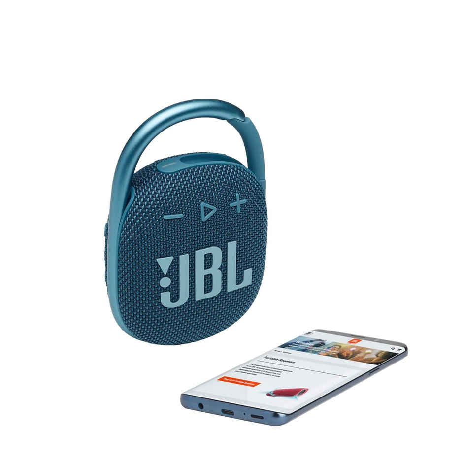 JBL Clip 4, Wireless Ultra Portable Bluetooth Speaker (Without Mic, Blue)