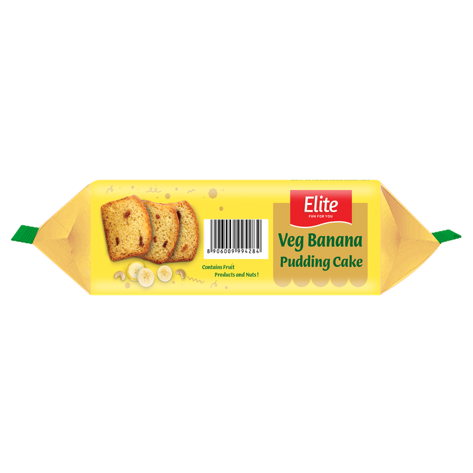 Elite Veg Banana Pudding Sliced Cake