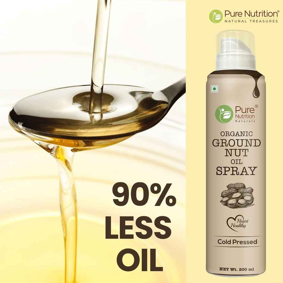 Pure Nutrition Cold Pressed Groundnut Oil | 100% Pure Peanut Oil | Heart-Healthy Cooking