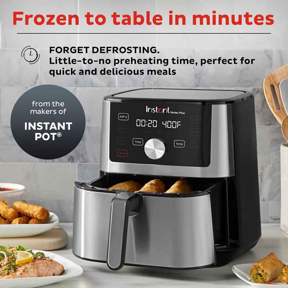 Instant Pot Air Fryer, Vortex 6 Litre,360 Degree Evencrisp Technology, Uses 95 % Less Oil 1500W