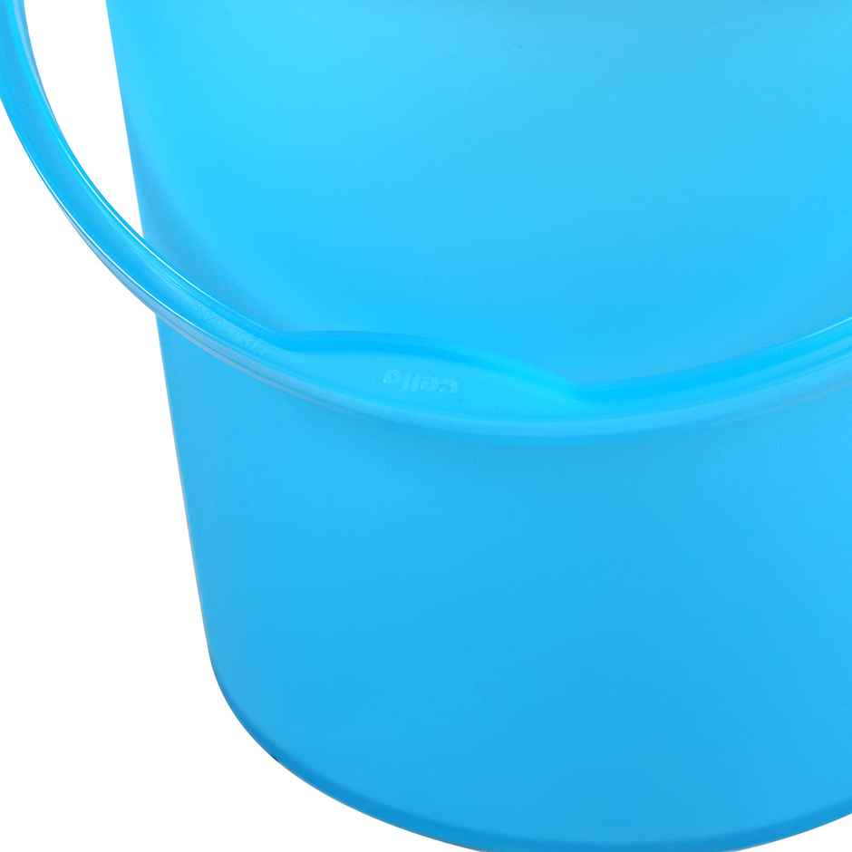 Cello Plastic Frosty Delux Bathroom Bucket 18 Liters, Blue | Easy Grip Handles