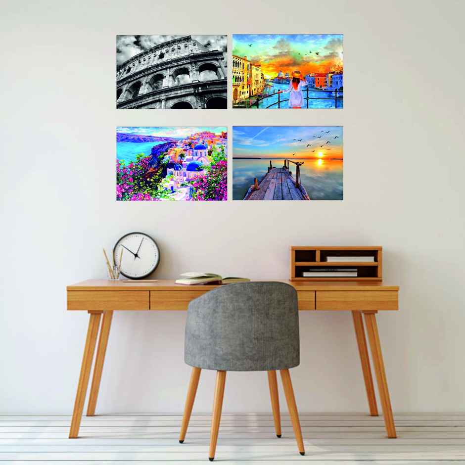 Paper Plane Design Travel Theme Wall Posters | Set of 10 | (12 Inch x 18 Inch) D20