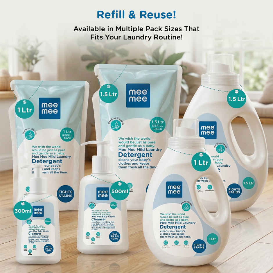 Mee Mee Anti-Bacterial Baby Laundry Detergent - One Drop Cleaning