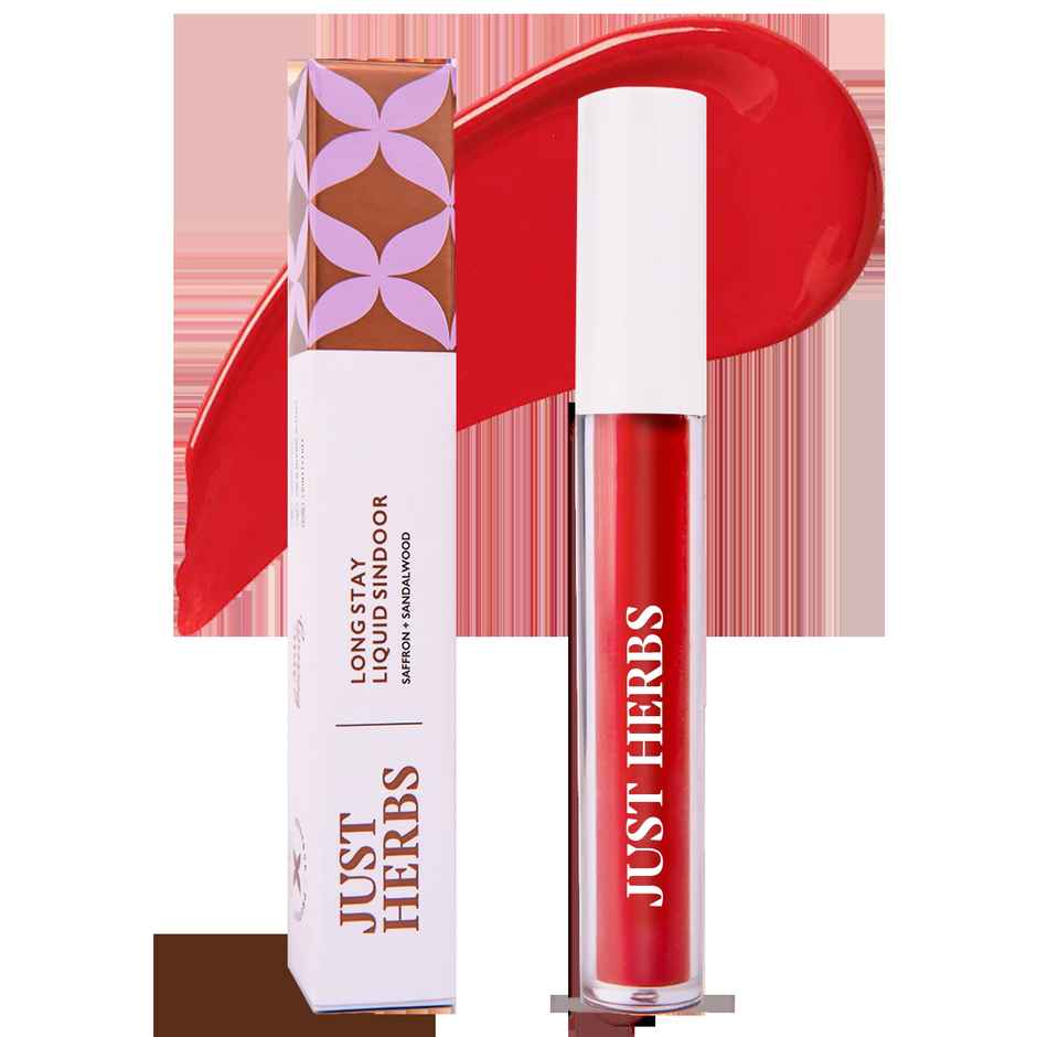 Just Herbs Pigmented Smudge & Sweat Proof Quick Dry Liquid Sindoor (Ruby Red)