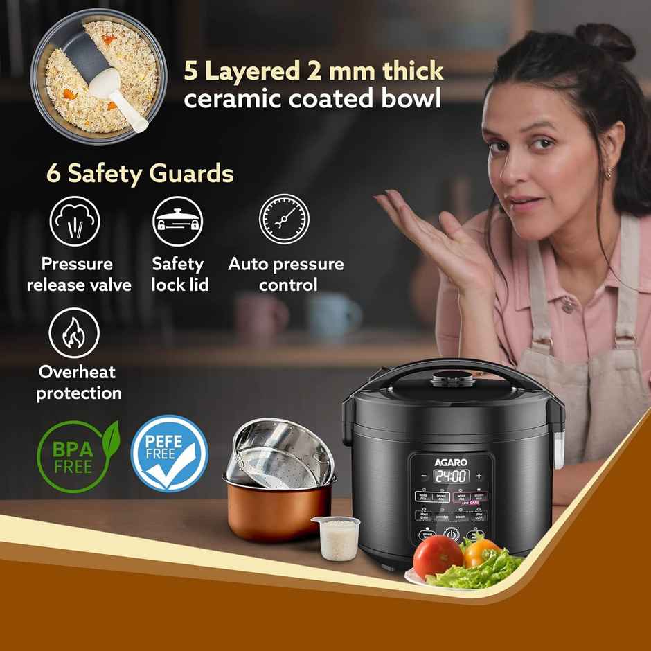 Agaro Regal Electric Rice Cooker, 3 Litres Bowl