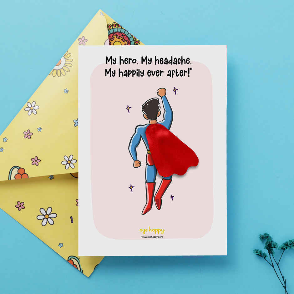 Happy Mail Super Husband Cape Card