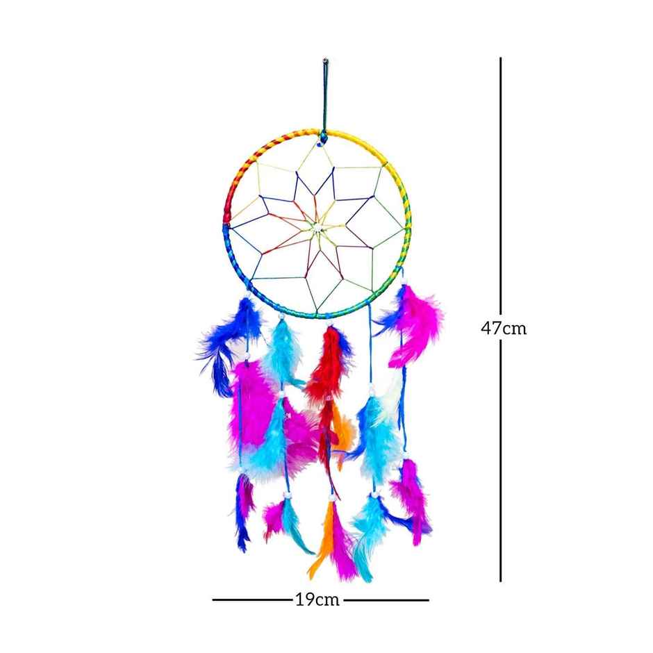 Urbanfix Multi-Colour Dream Catcher for Home & Bedroom | Decorative Bohemian Wall Hanging