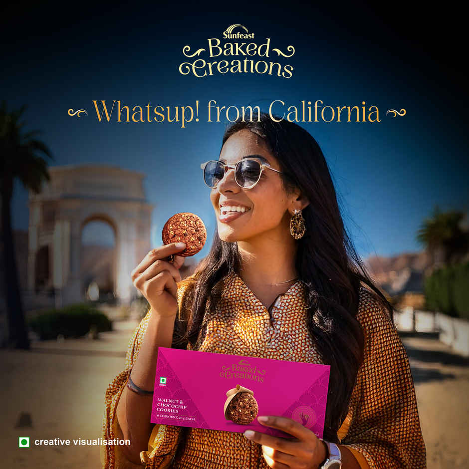 Walnut & Chocochip Cookies Crafted With Californian Walnuts By Sunfeast Baked Creations