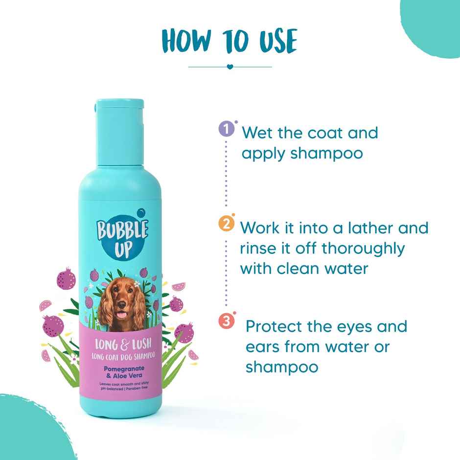 HUFT Bubble Up Long Coat Dog Shampoo - Pomegranate & Aloe Vera