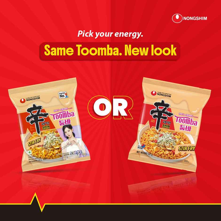 Nongshim Shin Ramyun Stir Fry Toomba - Spicy And Creamy Flavour