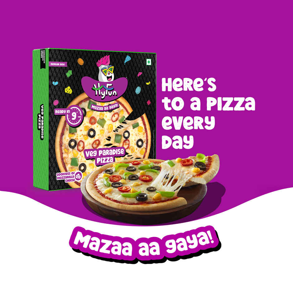 HyFun Veg Paradise Pizza, Cheesy Snack | Frozen