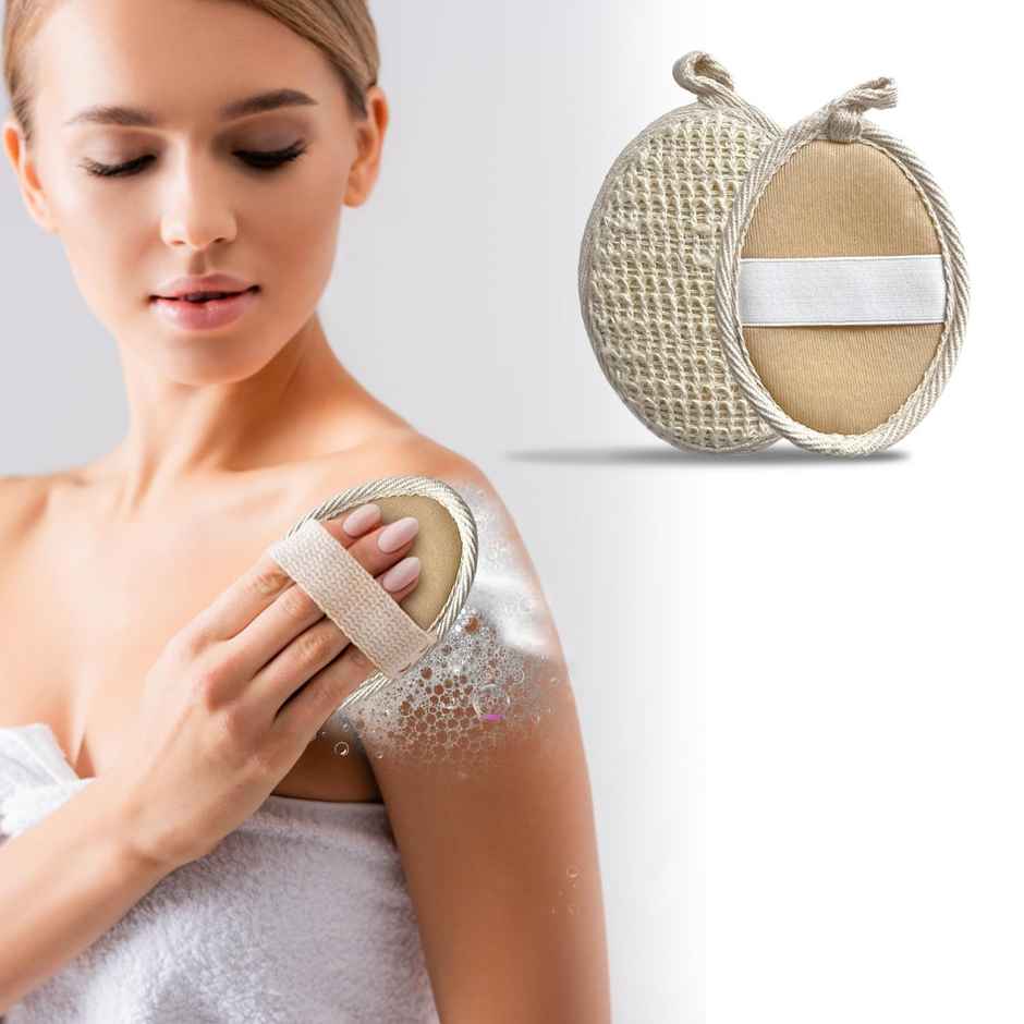 Rusabl Loofah with Natural Ramie Fibers - Oval - 2 Pack