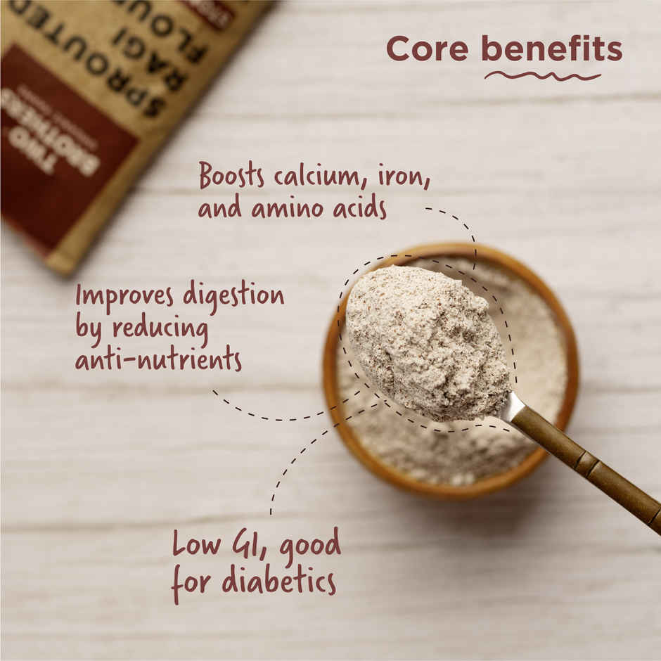 Two brothers Organic Farms Ragi Atta | Sprouted Nachni Flour