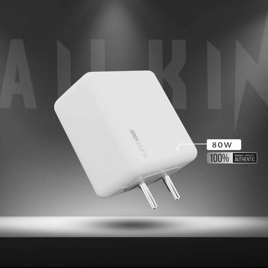Ailkin SUPERVOOC 80W ULa Fast Charger Adaptor for OnePlus with True PD Charging Support