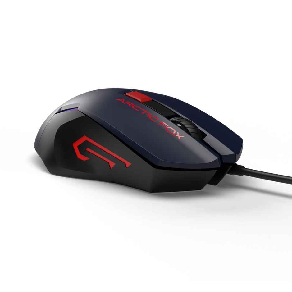 Arctic Fox Wired Usb Gaming Mouse With Breathing Lights And Dpi Upto 3600 (Deep Navy Blue)
