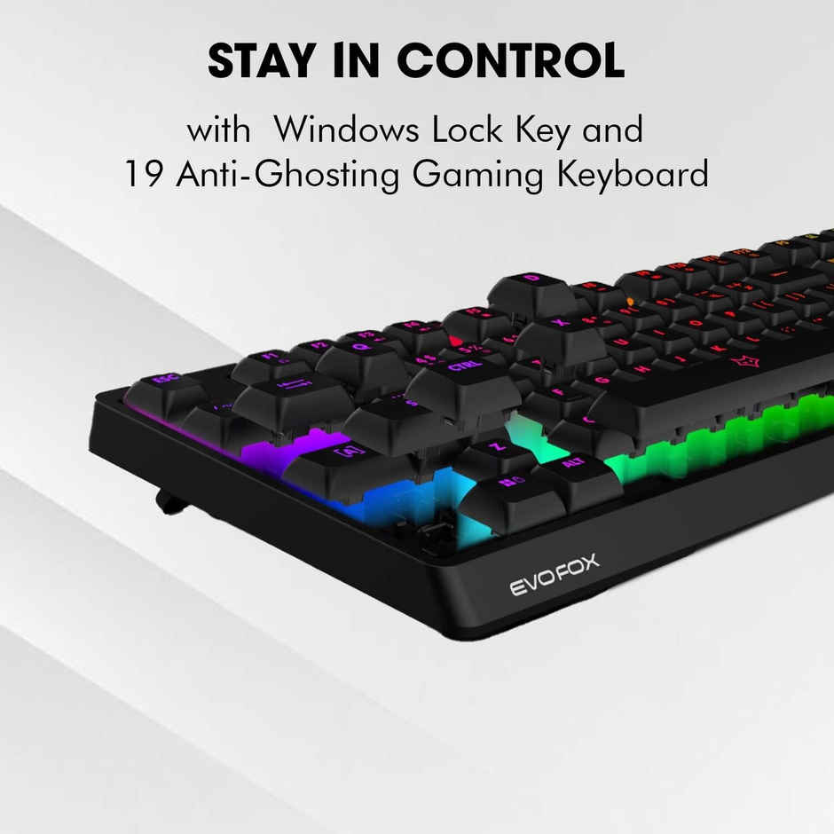 EvoFox Deathray RGB Gaming Keyboard - Black